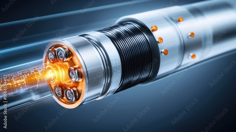 Aufkleber engineer mechanical simulation concept. high-tech machinery component with intricate details and glo