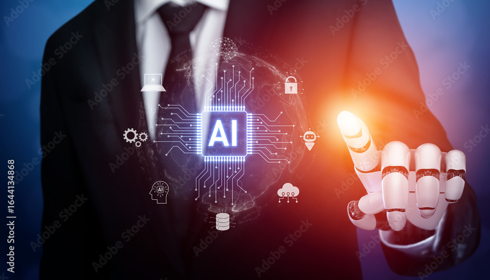Poster ai drives global digital transformation by connecting cloud, robotics, machine learning, and data sy