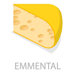 3D Isometric Flat  Set of Different Cheese Types. Item 10