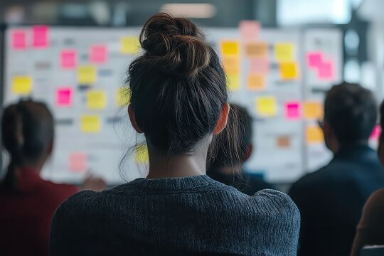 A team conducting a brainstorming session to identify potential compliance risks in document management