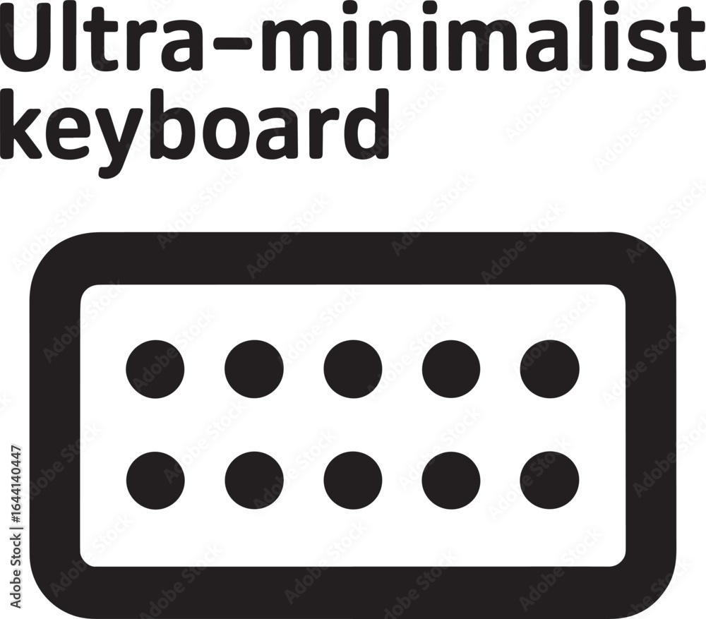 Aufkleber ultra-minimalist keyboard icon vector illustration with simple design and modern aesthetic for ui ux