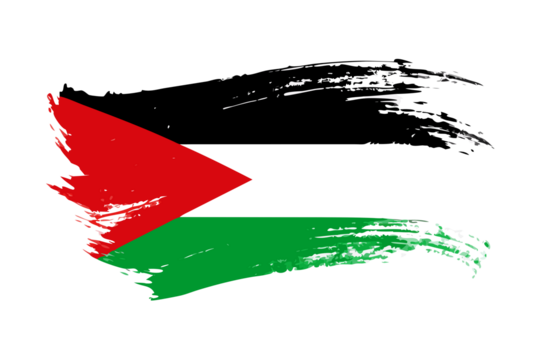 Abstract red and green brush stroke arrows on black background - Powered by Adobe