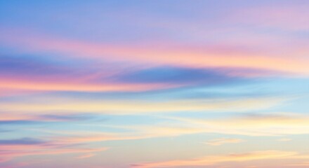 Obraz premium Pastel sky painted with soft clouds