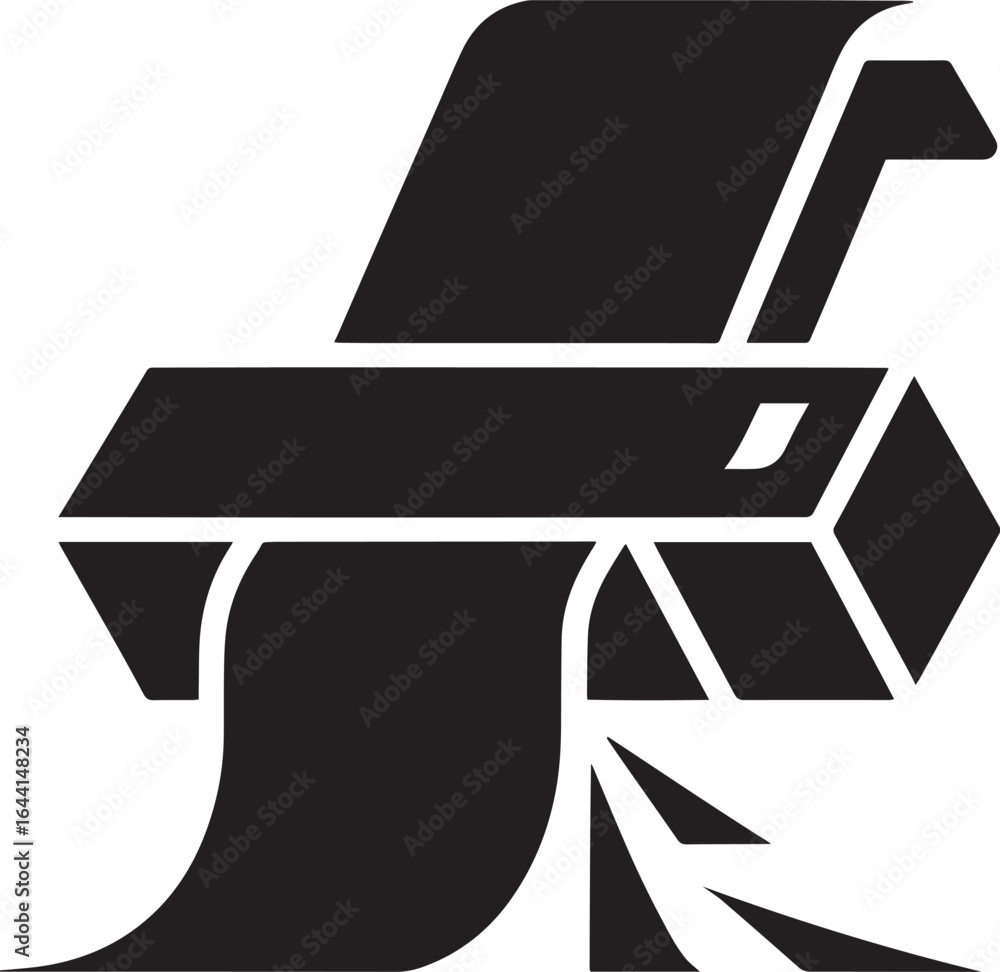 Aufkleber paper shredder vector illustration on transparent background for document security concepts