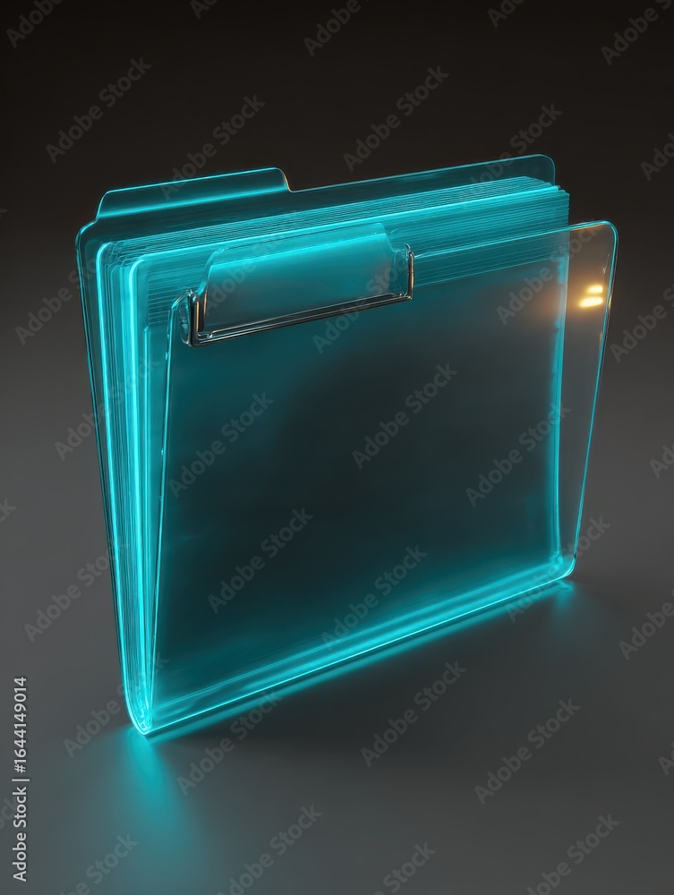 Poster glowing file folder