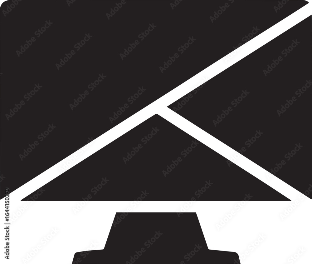 Aufkleber sleek monitor display vector illustration for modern technology and digital interface design project