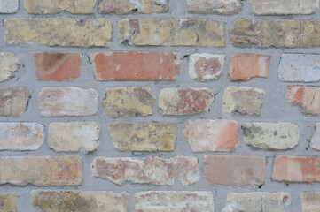 Background of brick wall texture. Old brick wall texture. Brick wall background