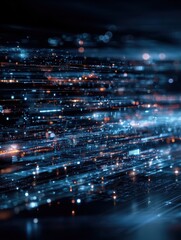 data exchange digital technology background software development cloud computing business intelligence global network data analysis technician team computer programming internet techno  generative ai
