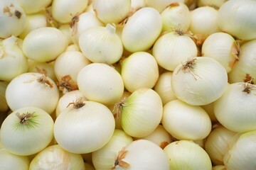 onions on a market stall