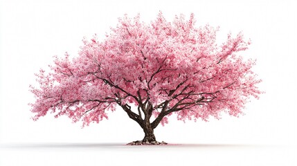 Obraz premium Sakura Japanese Cherry Tree in Full Bloom Isolated