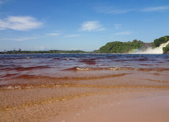 Panoramic view of the beautiful Canaima National Park, Venezuela, South America - Dazzling with its...