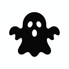 A single vector silhouette of a Ghost Shaped Cookie, designed with a cute and spooky Halloween vibe