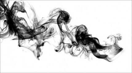Smoke Isolated on White Background for Creative Designs and Artwork