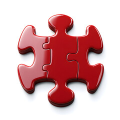 Obraz premium Red jigsaw puzzle piece representing problem solving