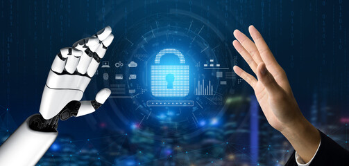 AI-secured system demonstrating multi-layer encryption, identity protection, and password security...