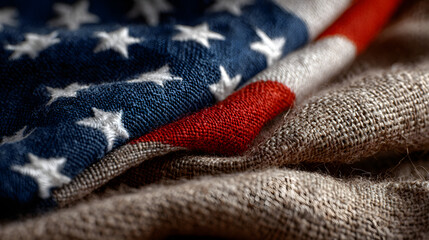 Diplomatic relations between usa and russia international flags textile art close-up symbolism