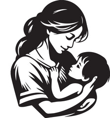 Mother and Child Vector Illustration