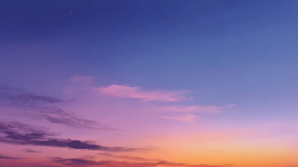 Obraz premium Sky gradient with soft clouds and a distant star sunset sunrise