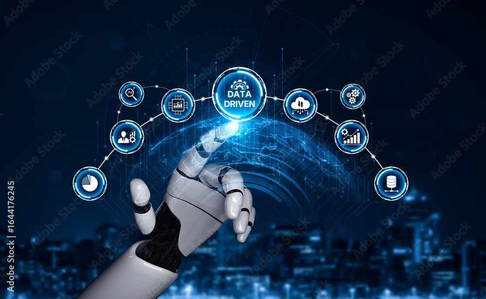 Poster ai drives data-driven decisions with intelligent analytics, smart data visualization, and cloud-base