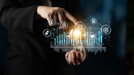 Project management dashboard showing project management strategy, planning, project management workflow, and project management team icons for better coordination. Spline