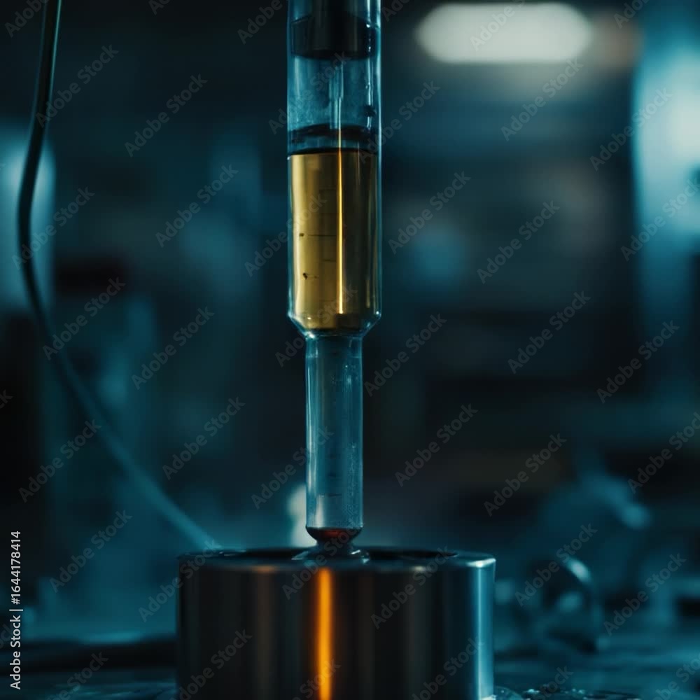 Poster a close-up view of a metal object with sparks flying off it, ideal for use in science or technology-