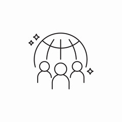 icon vector world population 