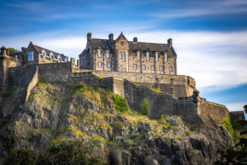 panoramic view over old town of Edinburgh, Castle Hill, Edinburgh Castle, Scotland, UK , sunset © Andrea Aigner