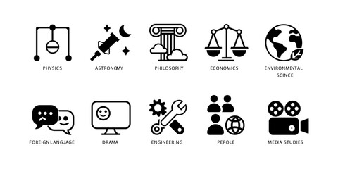  icons related to project, startup, management, business. Editable stroke. Outline icon collection. Vector illustration