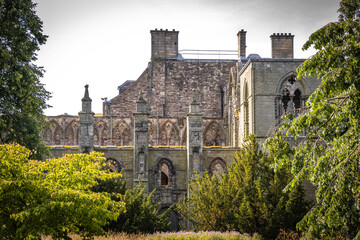 holyrood abbey, holyrood palace, edinburgh, royal, ruins, gothic, stone, scotland, uk