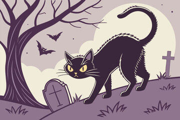 Halloween Illustration for Spooky Seasonal Designs. Detailed Realistic Halloween Artwork for Autumn Festival Themes. Realistic Halloween Scene for Holiday Celebration Projects. Halloween Concept