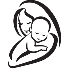 Mother Holding Sleeping Baby