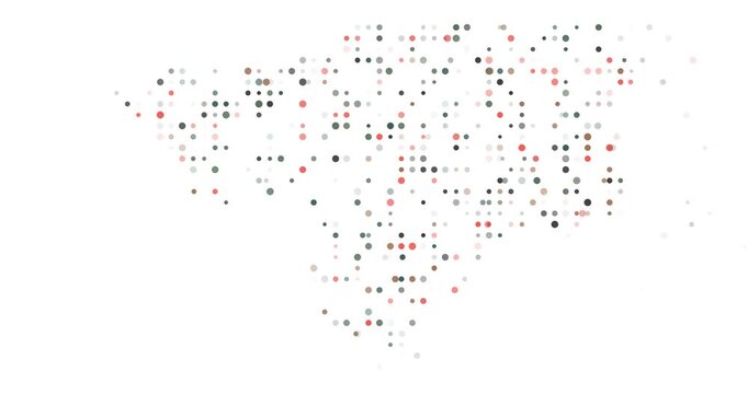 Abstract geometry dots flow Guinea Bissau silhouette