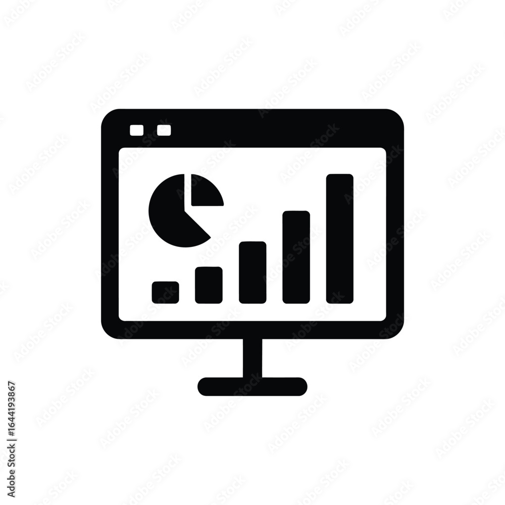 Poster data visualization on screen a comprehensive overview of business analytics and performance monitori