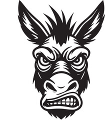 Angry Donkey Mascot Vector