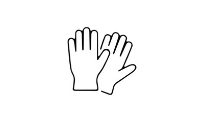 Fototapeta premium Medical healthcare line icon set. Vector pictograms of hands gloves, surgical gloves, emergency, thin linear illustration.