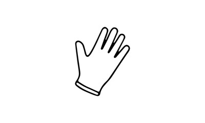 Medical healthcare line icon set. Vector pictograms of surgery gloves, thin linear illustration.