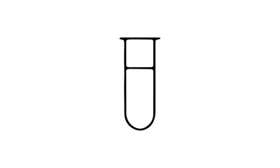 Medical healthcare line icon set. Vector pictograms of test tube, thin linear illustration.