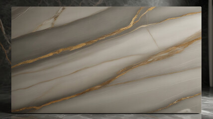 Elegant Marble Slab with Golden Veins and Luxurious Grey Tones Showcase Backdrop
