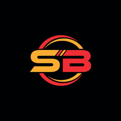 letters sc and sb logo design vector