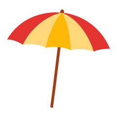 Obraz premium Beach Umbrella on White Background