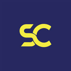 letters sc and sb logo design vector