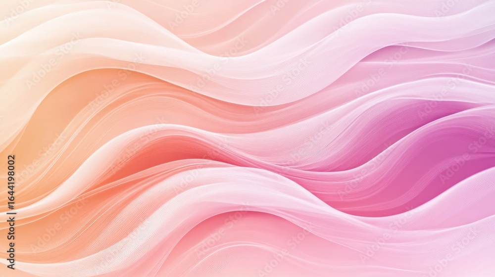 Aufkleber soft wave pattern: a captivating display of soft waves in gradient colors, creating a sense of movem