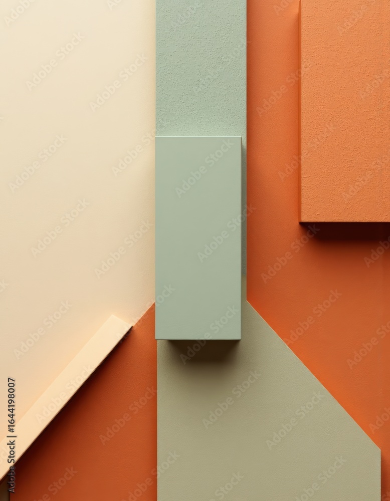 Poster wall panels and mounting rails aligned in a modern design