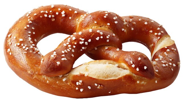 pretzel Bavaria style isolated on the white background 