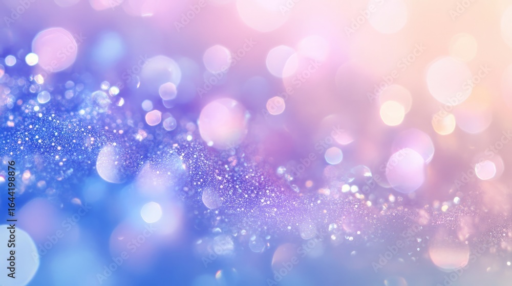 Poster abstract bokeh of color: an ethereal wash of pastel hues merges with sparkling bokeh, creating a dre