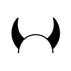 Devil Horns Headband Icon – Spooky Costume Accessory (Filled)