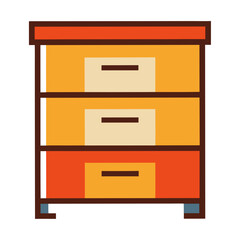 Drawer Divider on White Background