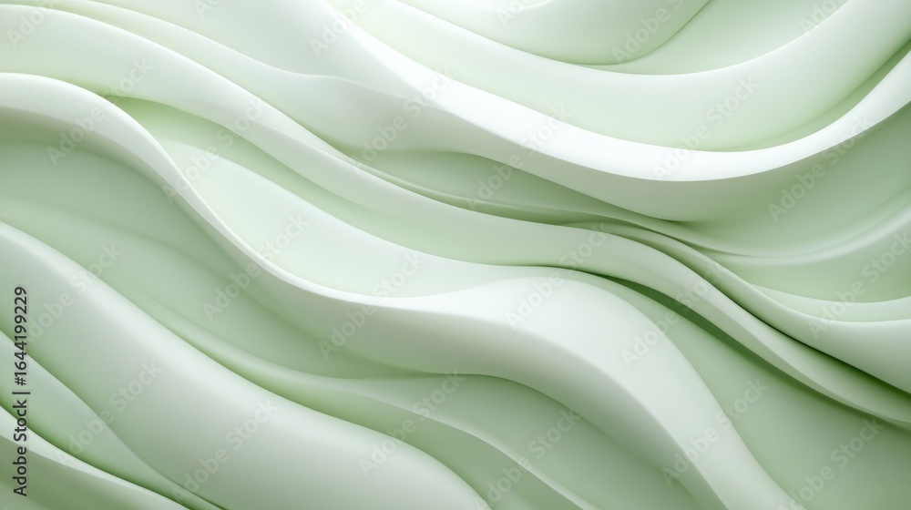 Poster abstract flowing waves: a tranquil, abstract composition featuring undulating, flowing waves in a so