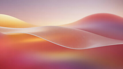 Abstract Pastel Waves Ethereal Fluidity Soft Light and Shadow Harmony Gentle Gradient Serenity in Motion Contemporary Art Wallpaper Design