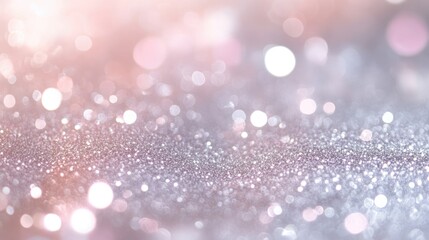 Fototapeta premium Shimmering Glamour: An ethereal, close-up view of a bedazzled surface with bokeh lights and an iridescent display, reflecting a world of luxury.